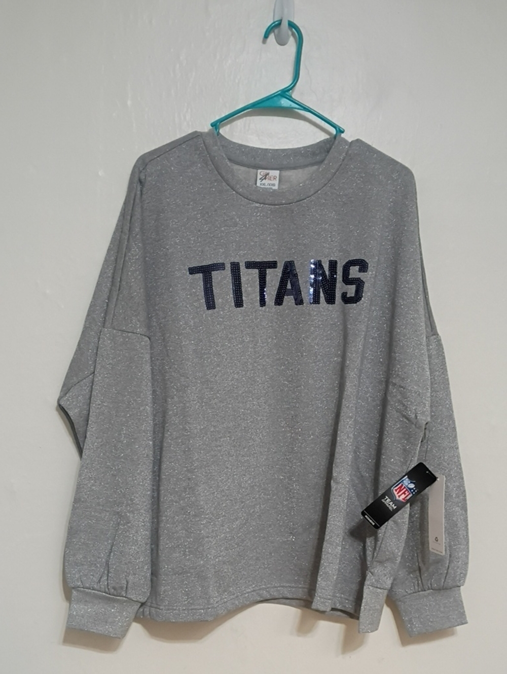 Glll NFL Tennesee Titans Sparkle Sweater Size XXL NWT